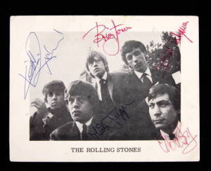 ROLLING STONES SIGNED POSTCARD