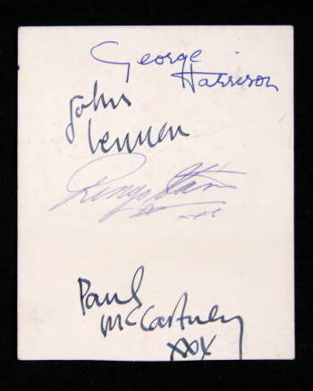 THE BEATLES SIGNED POSTCARD