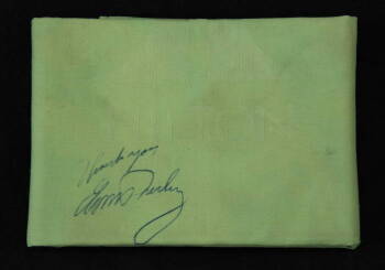 ELVIS PRESLEY SIGNED CLOTH NAPKIN