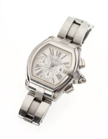 EXTRA LARGE GENTLEMAN'S STAINLESS STEEL ROADSTAR WRISTWATCH BY CARTIER