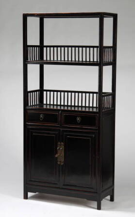 EBONIZED WOODEN CABINET STAND