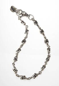 METAL SKULL CHAIN LINK NECKLACE