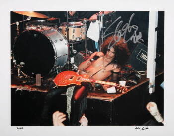 SLASH SIGNED COLOR PERFORMANCE PHOTOGRAPH