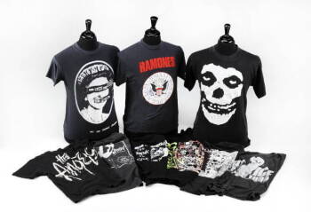 GROUP OF PUNK ROCK THEMED T-SHIRTS