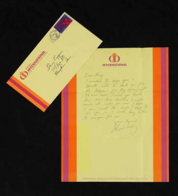 ELVIS PRESLEY HANDWRITTEN LETTER TO GARY PEPPER