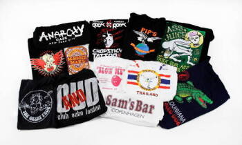 GROUP OF ROCK N' ROLL BAR THEMED T-SHIRTS