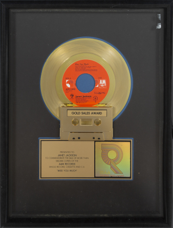 JANET JACKSON "GOLD" RECORD AWARD