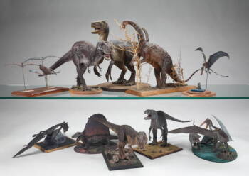 GROUP ONE OF REPLICA DINOSAUR MODELS
