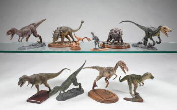 GROUP FOUR OF REPLICA DINOSAUR MODELS