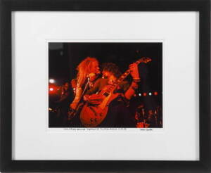 GUNS N' ROSES PERFORMANCE SIGNED COLOR PHOTOGRAPH 1985