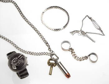 GROUP OF GUN THEMED JEWELRY