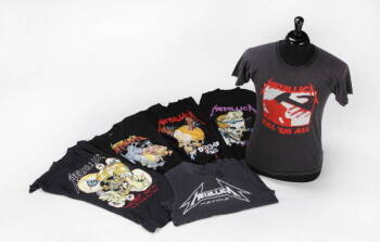 GROUP OF METALLICA THEMED T-SHIRTS