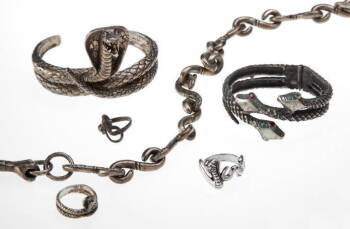GROUP TWO OF SNAKE THEMED JEWELRY