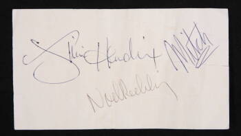 JIMI HENDRIX EXPERIENCE SIGNED CUT SHEET