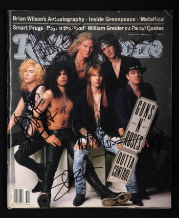 GUNS N' ROSES SIGNED ROLLING STONE MAGAZINE