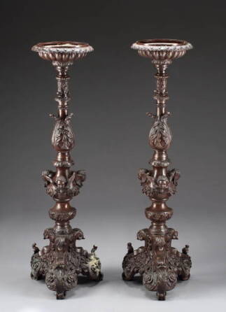 OZZY OSBOURNE CAST BRONZE CANDLESTICKS