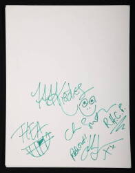 RED HOT CHILI PEPPERS SIGNED CARD