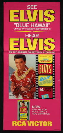 ELVIS "BLUE HAWAII" RCA PROMOTIONAL POSTER