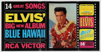ELVIS "BLUE HAWAII" RCA PROMOTIONAL POSTER