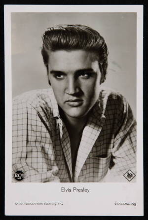 ELVIS PRESLEY SIGNED PROMOTIONAL POSTCARD