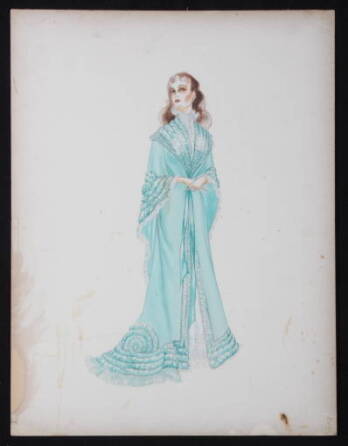 TEAL DRESSING GOWN COSTUME DESIGN