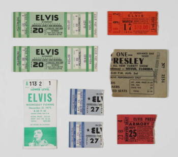 COLLECTION OF ELVIS PRESLEY TICKETS