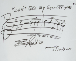 BOB GAUDIO THE FOUR SEASONS HANDWRITTEN AND SIGNED "CAN'T TAKE MY EYES OFF YOU" LYRICS
