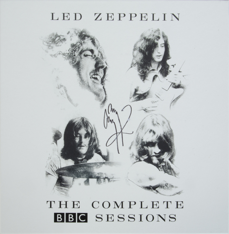 "LED ZEPPELIN" JIMMY PAGE SIGNED "THE COMPLETE BBC SESSIONS" RECORD ALBUMS BOX SET