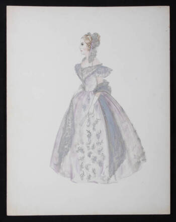 PERIOD EVENING GOWN COSTUME DESIGN