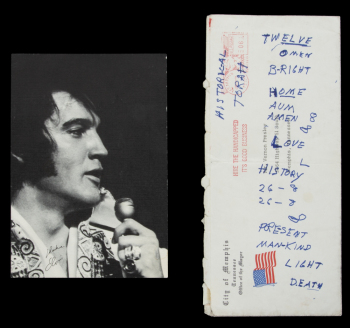 ELVIRA ENVELOPE WITH ELVIS PRESLEY'S HANDWRITING