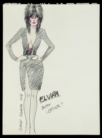 ELVIRA ROBERT REDDING LEATHER COSTUME CONCEPT ART