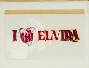 ELVIRA ROBERT REDDING "I HEART ELVIRA" BUMPER STICKER SLOGAN CONCEPT ART