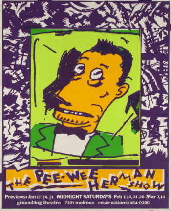 ELVIRA ORIGINAL GARY PANTER SIGNED "THE PEE-WEE HERMAN SHOW" POSTER