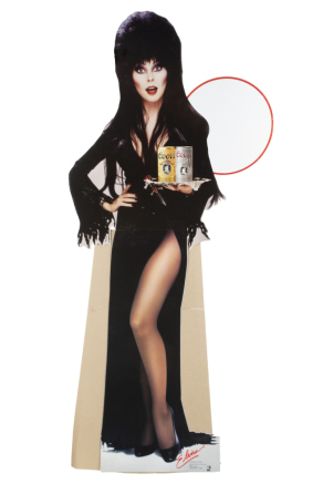 ELVIRA 1987 COORS LIGHT STANDEE