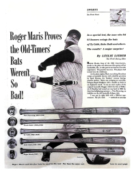 BABE RUTH PROFESSIONAL MODEL BAT USED BY ROGER MARIS IN 1962 HOME RUN EXPERIMENT (PSA) - 6