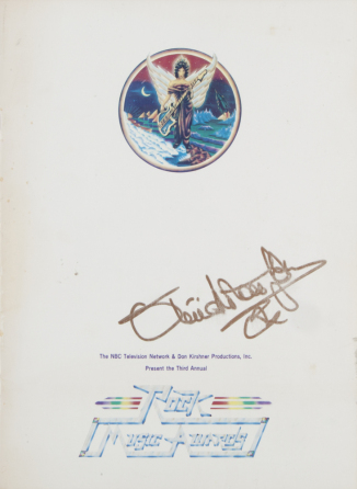 OLIVIA NEWTON-JOHN SIGNED ROCK MUSIC AWARDS PROGRAM AND SIGNED IMAGE