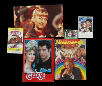 OLIVIA NEWTON-JOHN SIGNED VINTAGE GREASE EPHEMERA