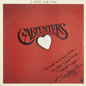 OLIVIA NEWTON-JOHN THE CARPENTERS ALBUMS, INCLUDES INSCRIBED BY NEWTON-JOHN