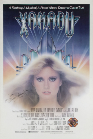 OLIVIA NEWTON-JOHN SIGNED XANADU POSTER