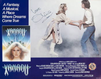 OLIVIA NEWTON-JOHN SIGNED XANADU LOBBY CARD