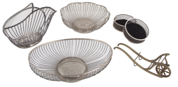 ROBERT EVANS BASKETS AND WINE HOLDERS