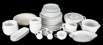 ROBERT EVANS ASSORTED WHITE DISHWARE