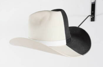 LARRY HAGMAN BLACK AND WHITE STETSON COWBOY HAT