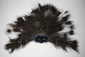 PEACOCK FEATHER HEADDRESS MASK