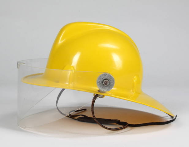 TWO LARRY HAGMAN HARDHATS