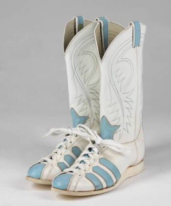 LARRY HAGMAN PAIR OF TONY LAMA BASKETBALL BOOTS