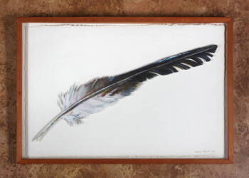 KRISTINA HAGMAN PAINTED FEATHER ARTWORK