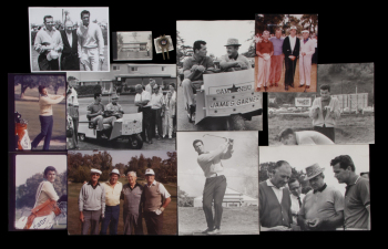 JAMES GARNER: SIGNED SMALL GOLF PHOTO AND EPHEMERA ARCHIVE