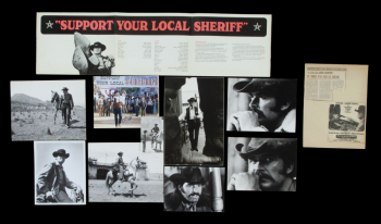 JAMES GARNER: "SUPPORT YOUR LOCAL SHERIFF!" POSTERS AND ACETATE RECORD WITH GARNER AND JACK ELAM SIGNED EPHEMERA