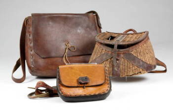 LARRY HAGMAN GROUP OF THREE SPORTING SATCHELS